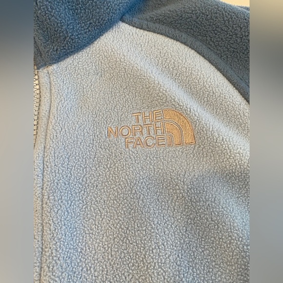 THE NORTH FACE Women's Fleece Jacket Coat Two Tone Blue Full Zip Size Small - Picture 3 of 10